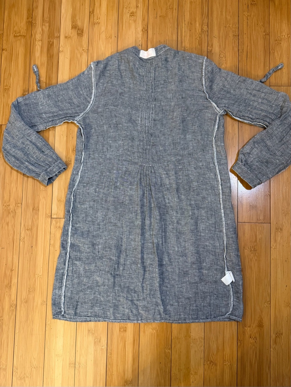 CP Shades x Calypso Light Blue Linen Pintuck Tunic Grey Blue Size XS - Picture 5 of 13